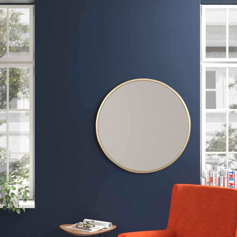 28" x 28" Gold New Milford Bathroom / Vanity Mirror