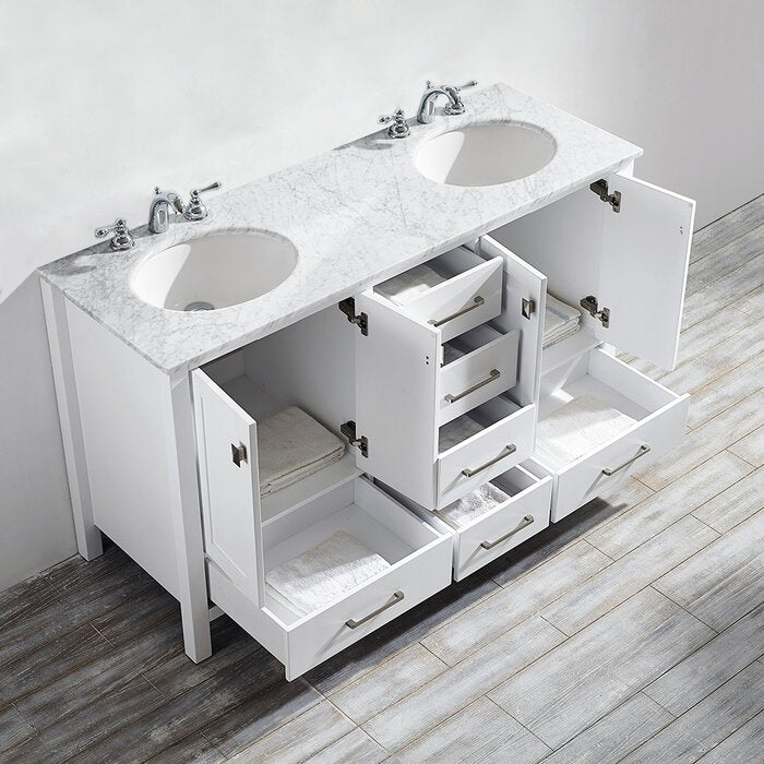 Newtown 72” Double Bathroom Vanity Set