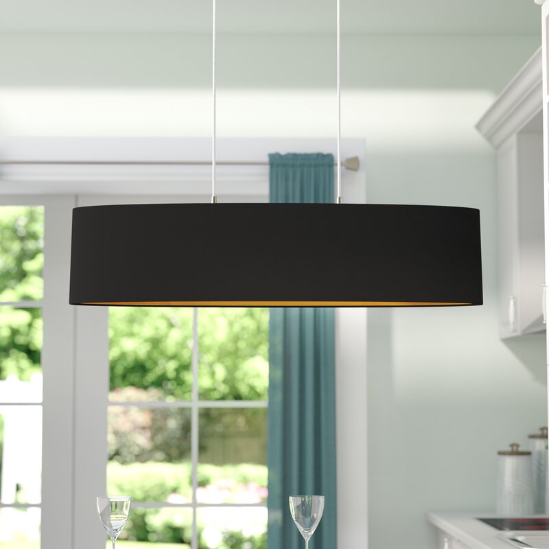 Newville 2-Light Kitchen Island Linear Pendant, Cappuccino/Gold (#K4320)