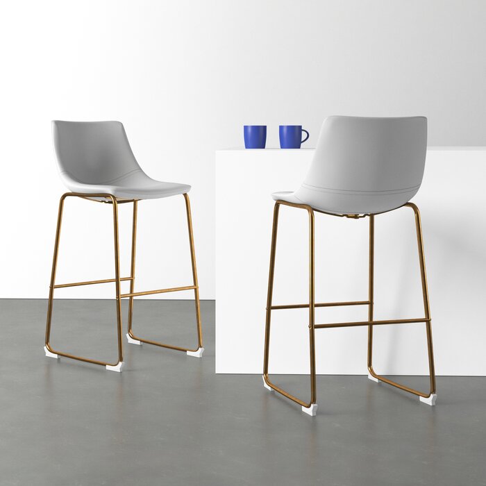 Nia Bar Stool (29" Seat Height) (Set of 2) Salvage & Co Indy