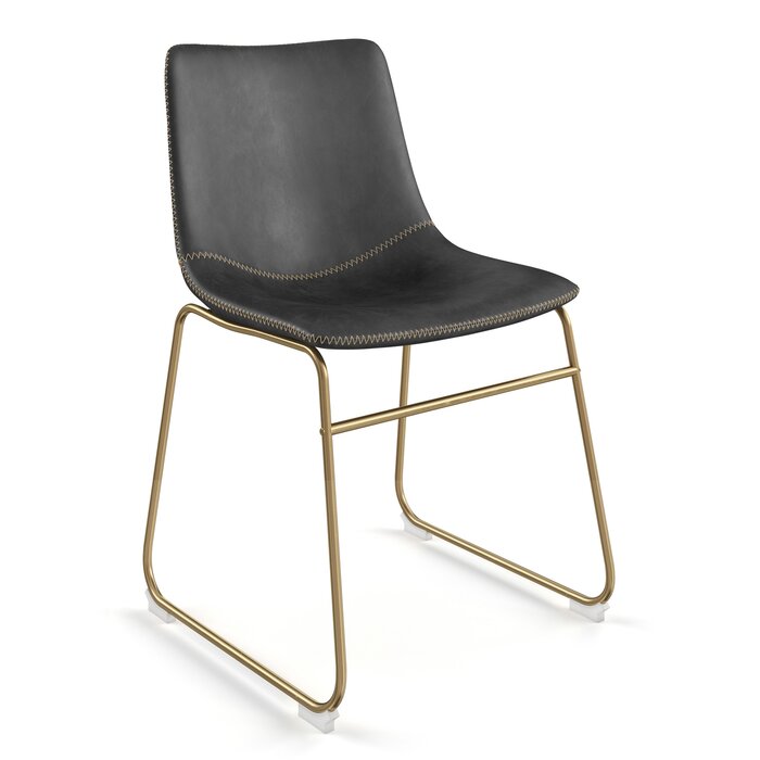 31'' H x 18'' W x 22'' D Black Nia Side Chair (Set of 2)