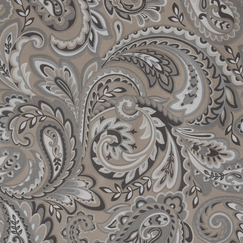 50"W x 84"L Nicci Synthetic Paisley Max Blackout Thermal Grommet Single Curtain Panel