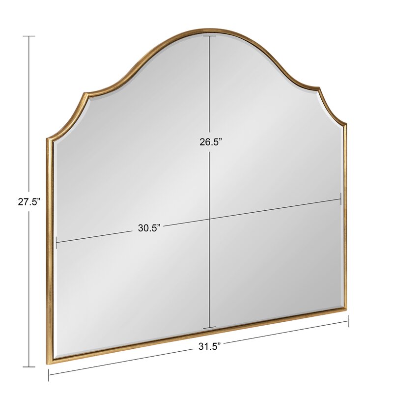 27.5" x 31.5" Gold Nickolas Beveled Accent Mirror