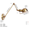 Gold Niko 1 - Light Dimmable Swing Arm 10'' H x 16'' W x 4.33'' D