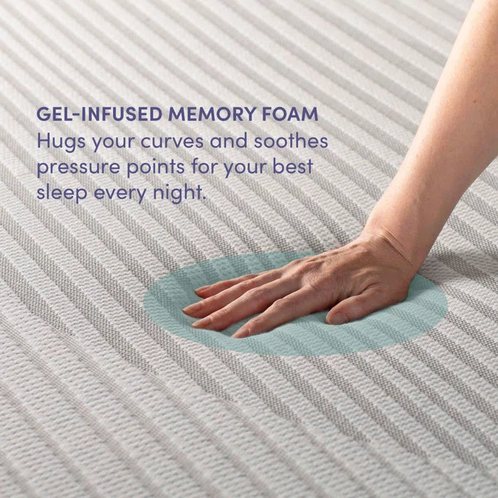 13'' Plush Gel Memory Foam Mattress With Icy Cool Cover, Queen