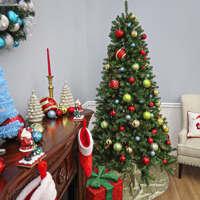 6.5' North Valley 7.416666667' Lighted Artificial Spruce Christmas Tree