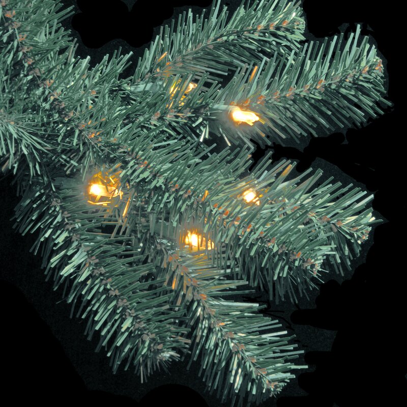 6.5' North Valley Blue Spruce Artificial Christmas Tree with Clear/White Lights