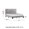 Novalee Tufted Upholstered Low Profile Platform Bed king