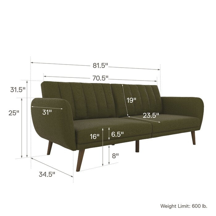 Novogratz Brittany 81.5" Convertible Sofa LX5707