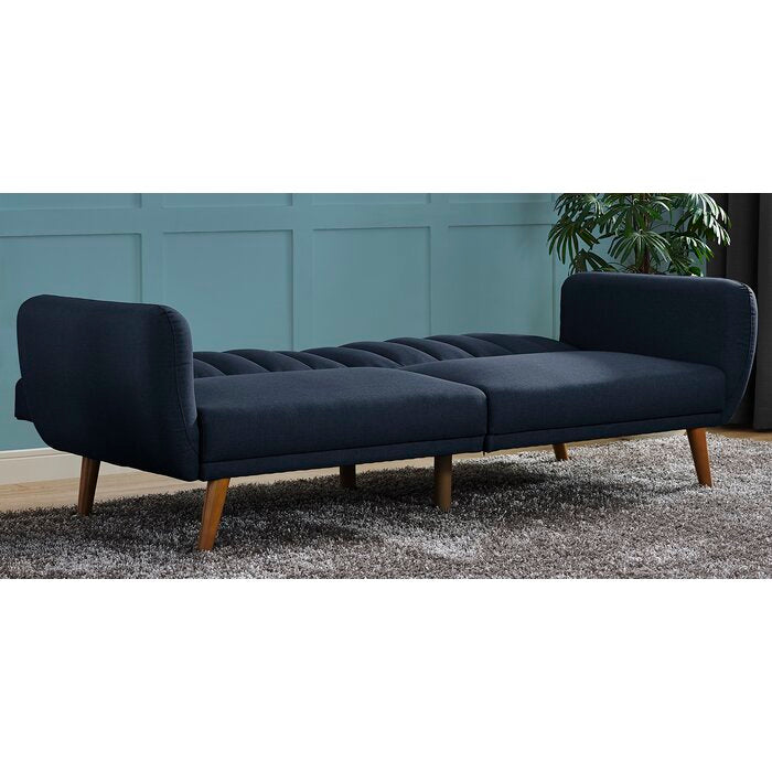 Novogratz Brittany Full 81.5" Split Back Convertible Sofa, Dark Blue
