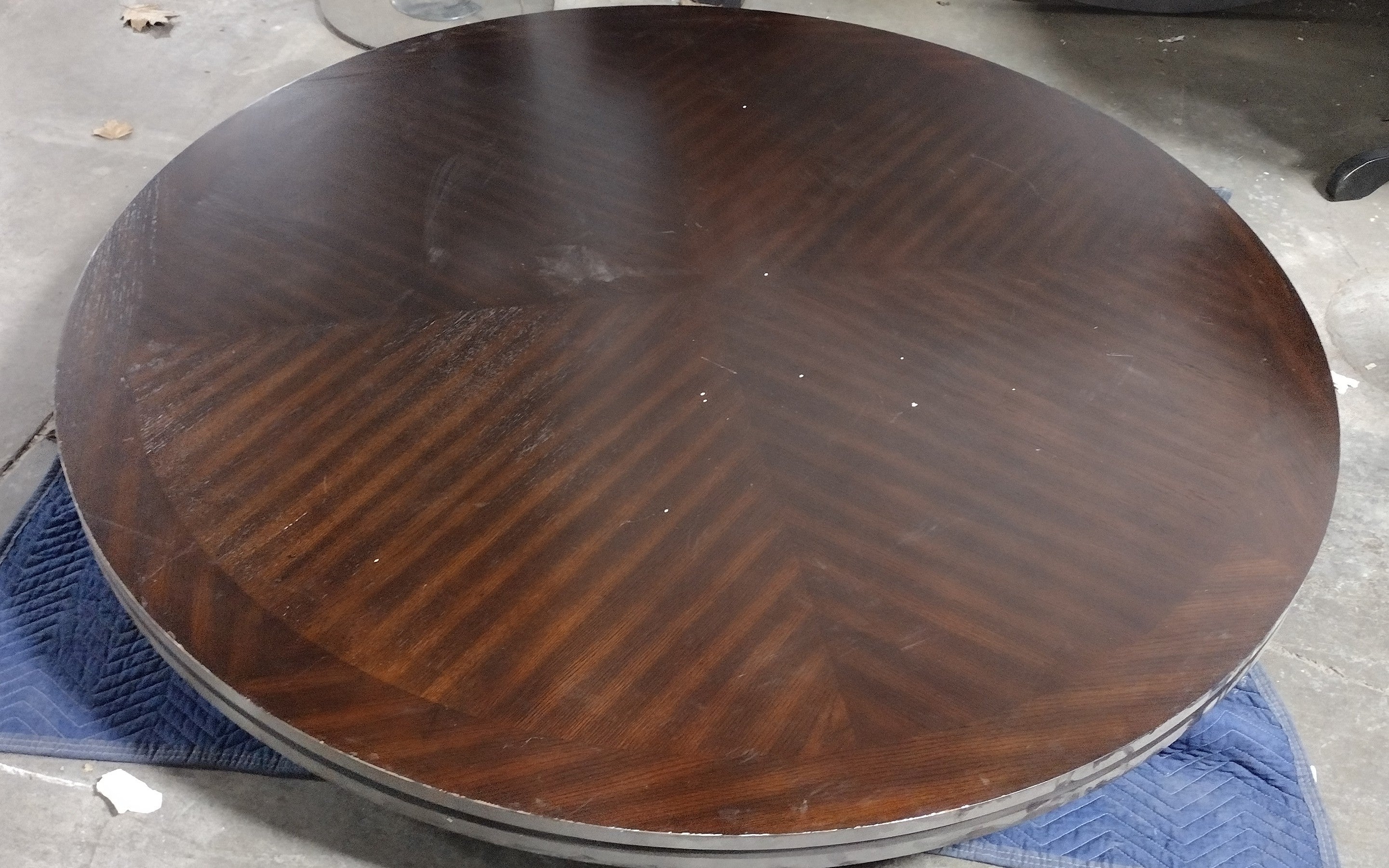 72" Talbot Round Dining Table Dark Oak (top only)