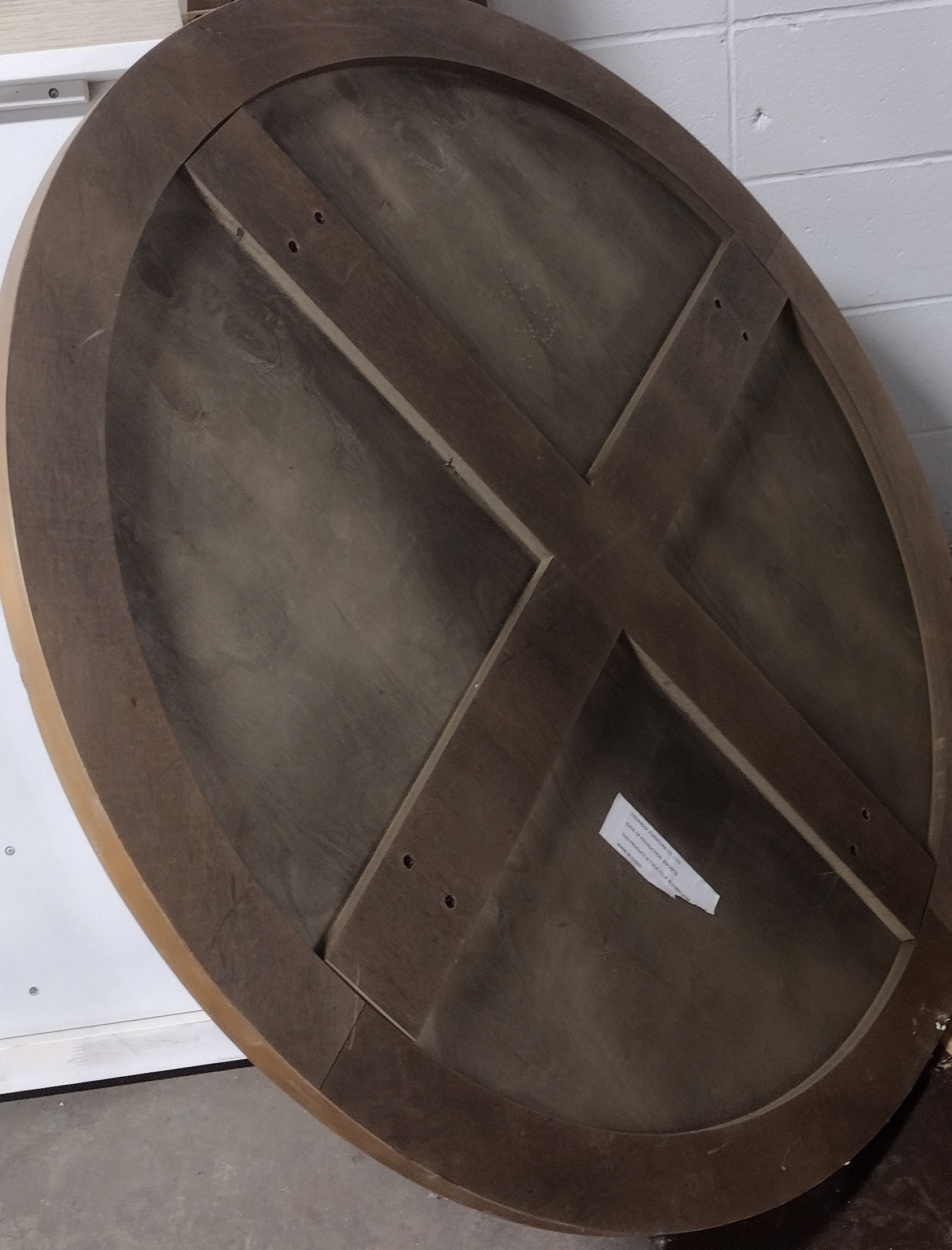 Benchwright Rustic X-base Round Pine Wood Coffee Table (((TOP ONLY)))
