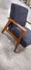 Gilene Suede Fabric Accent Chair with Beechwood Legs