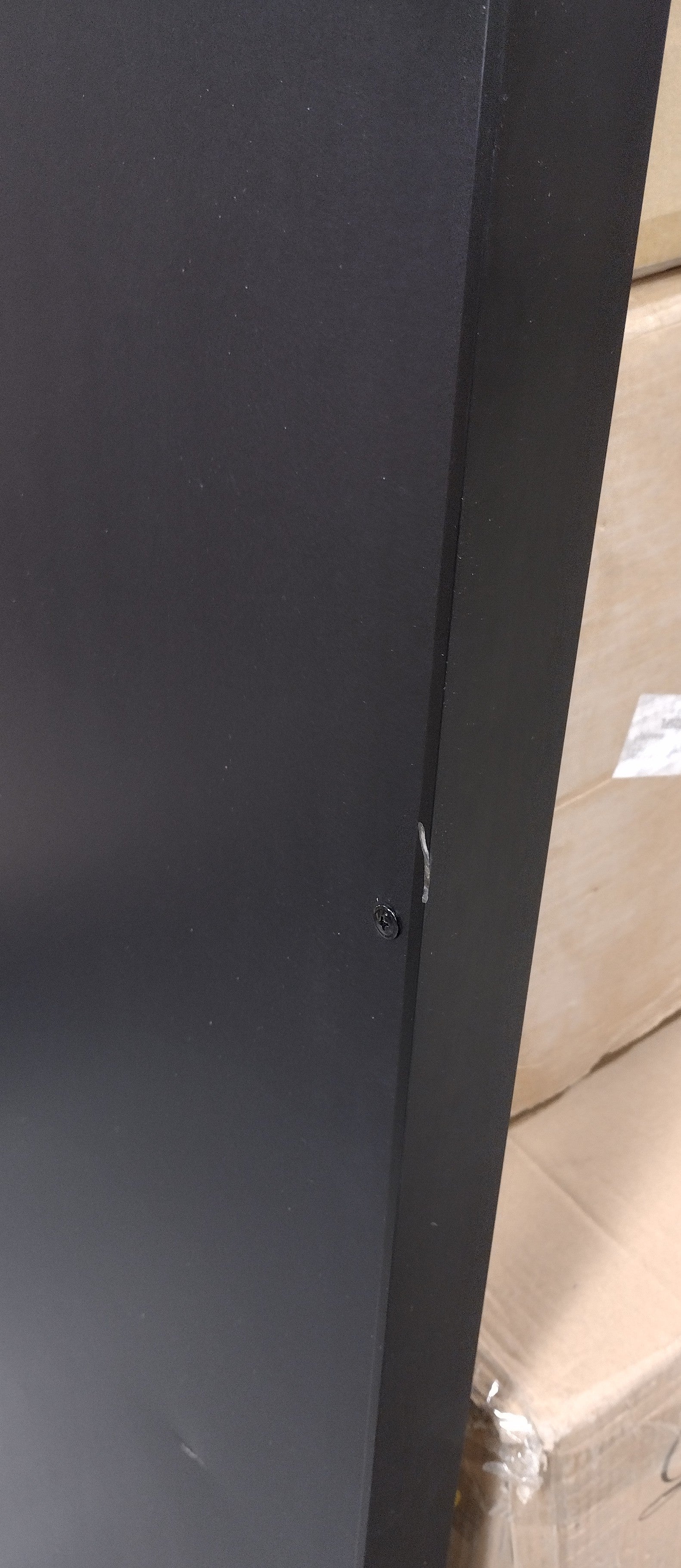 72" x 36" Black Tyro Rectangle Metal Wall Mirror