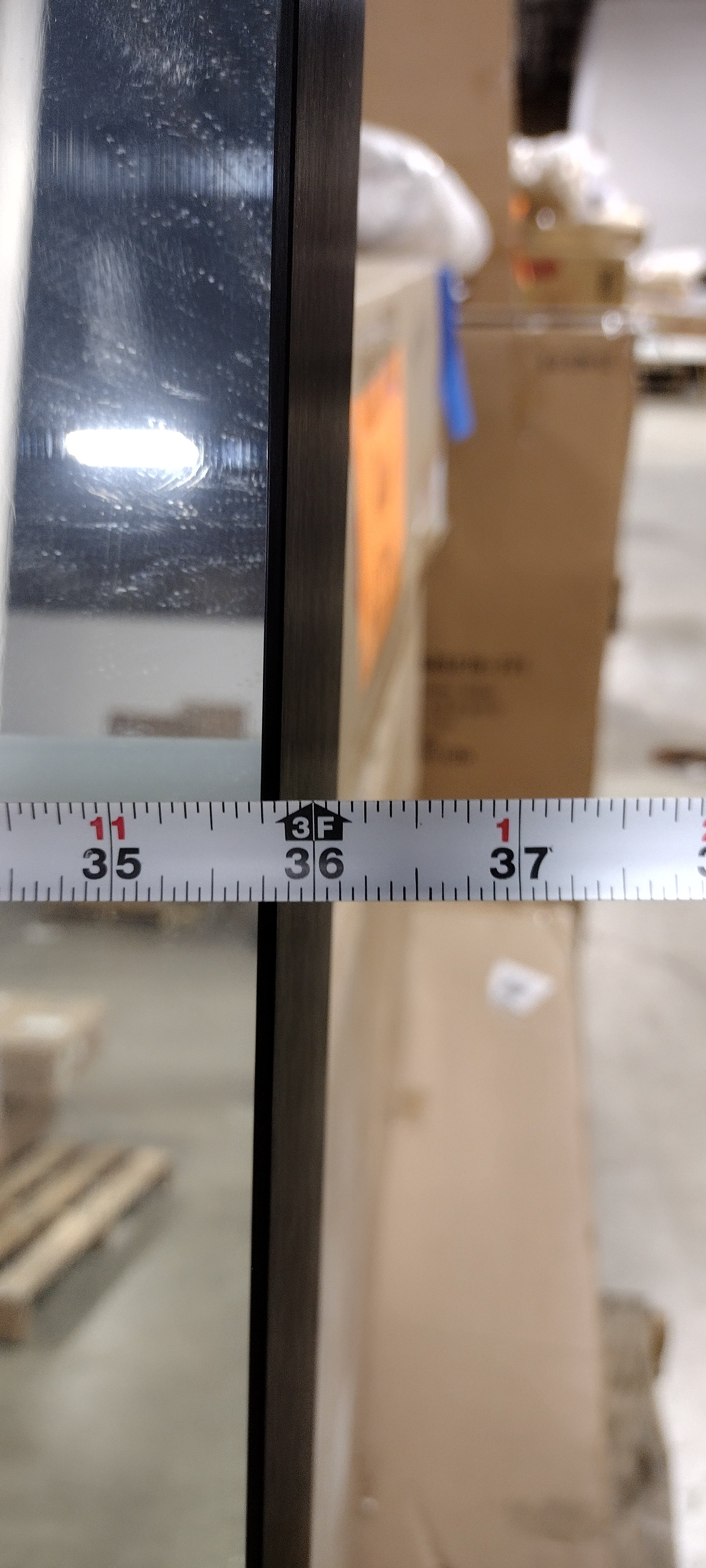 72" x 36" Black Tyro Rectangle Metal Wall Mirror
