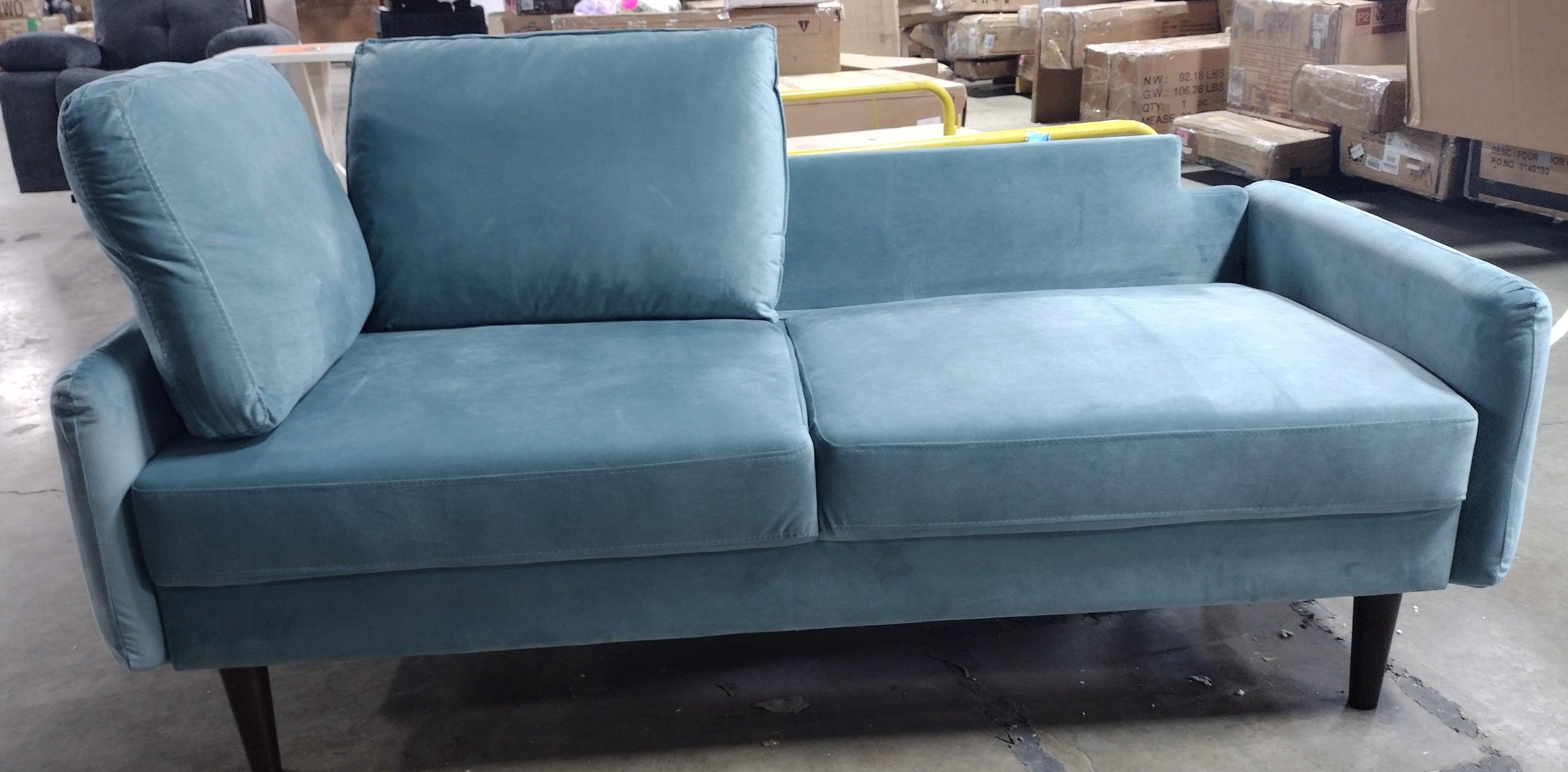 Bonrcea Modern Sofa Tufted Couch Love Seats, Teal