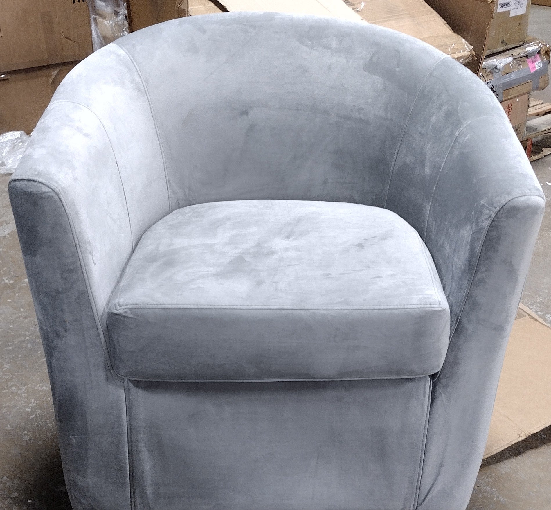 Hansell Upholstered Swivel Barrel Chair