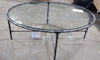 Couture Jessa Oval Metal Coffee Table - Silver