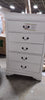 White Dhanveer Louis Philippe Solid + Manufactured Wood 5 Drawer Chest