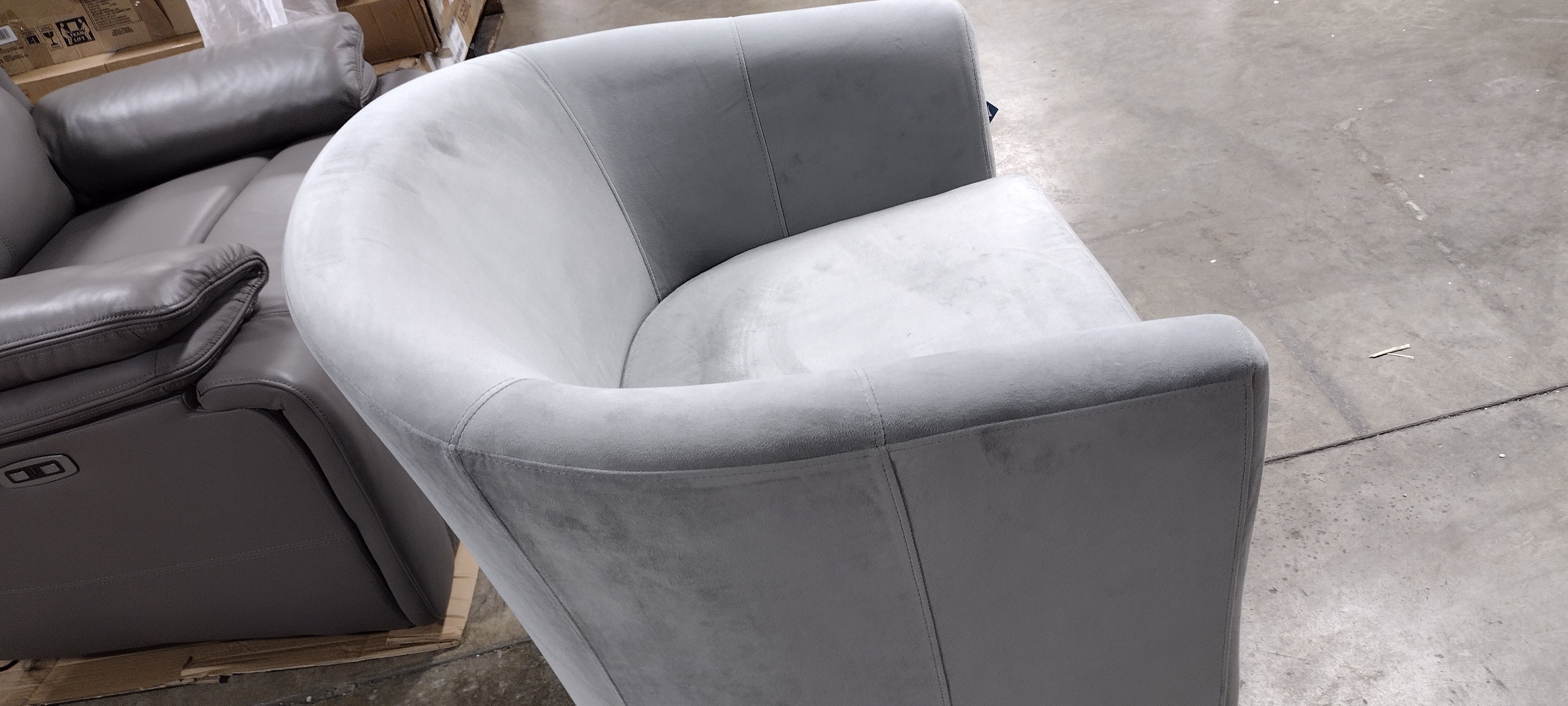 Hansell Upholstered Swivel Barrel Chair