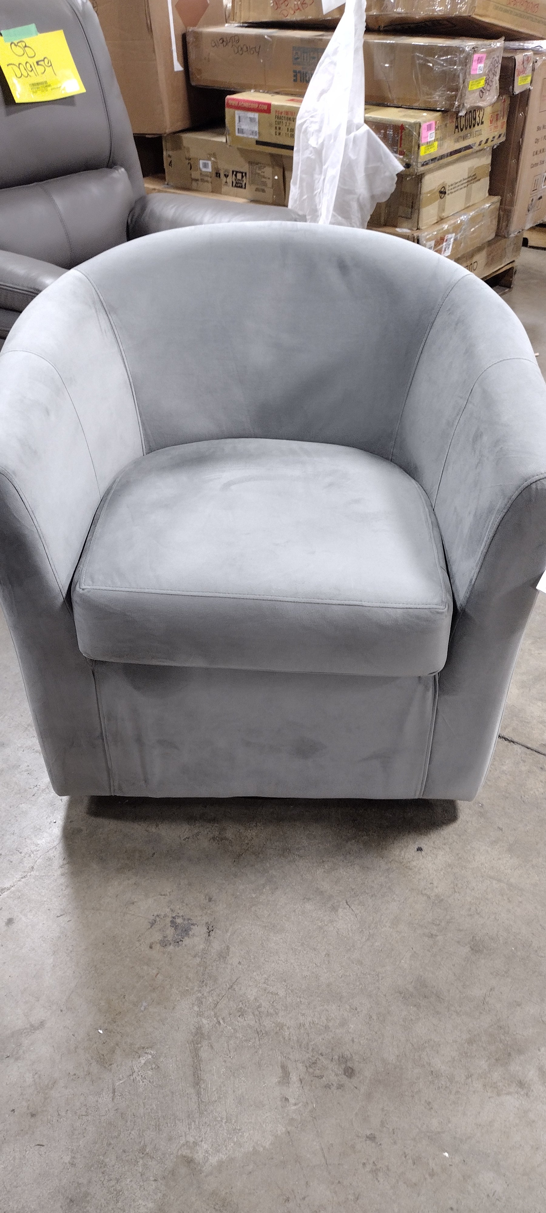 Hansell Upholstered Swivel Barrel Chair