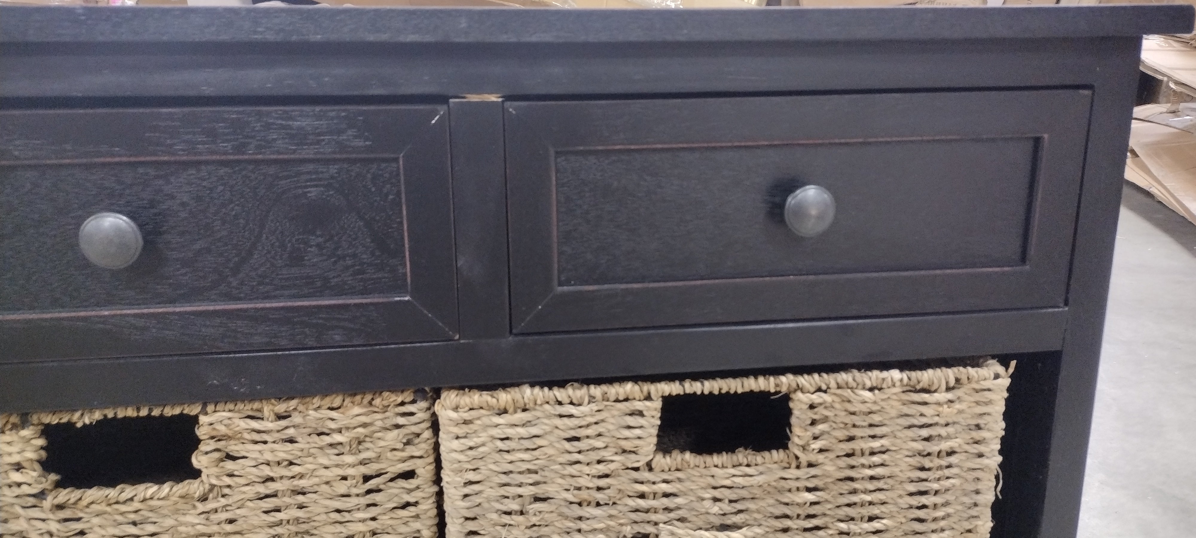 Kaler Drawers Storage Bench, Black
