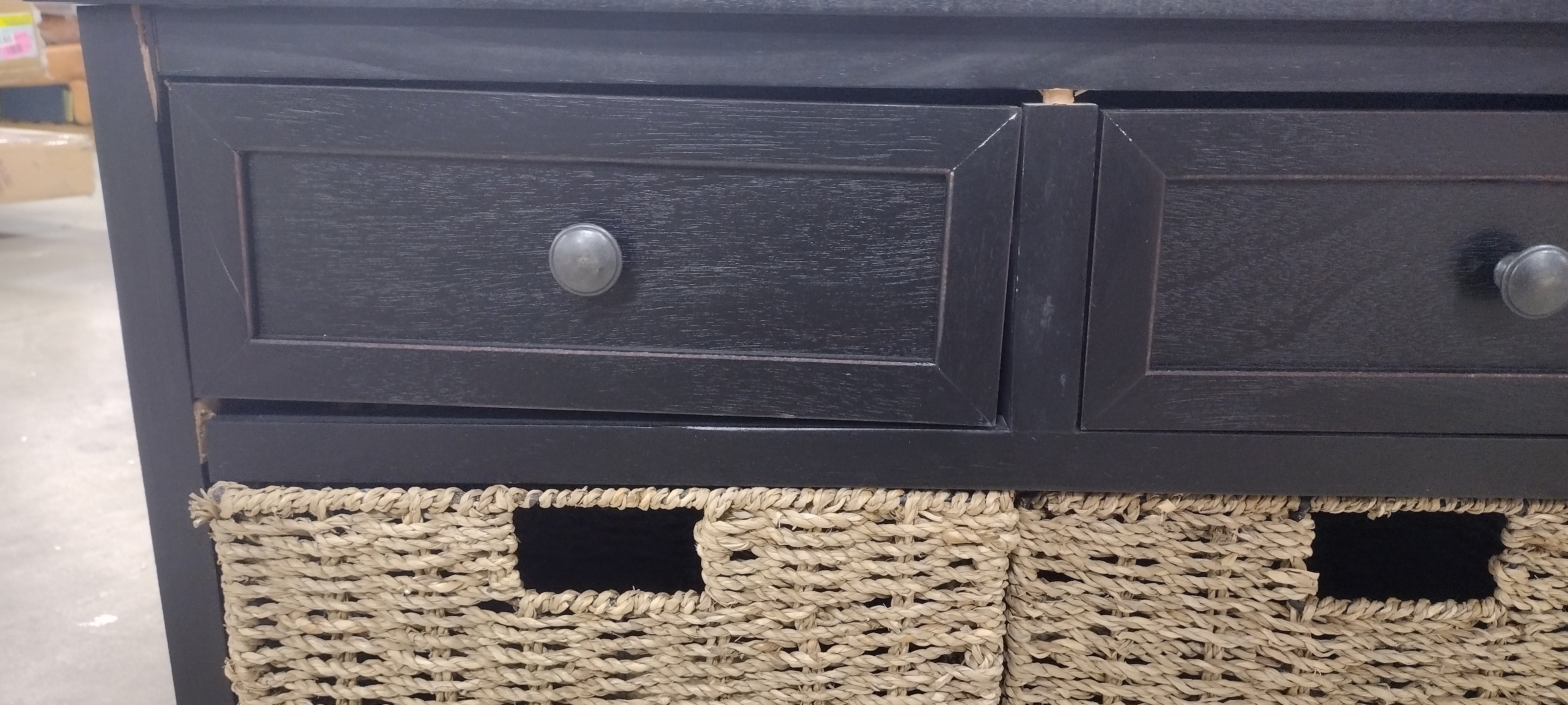 Kaler Drawers Storage Bench, Black