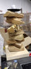 1 Candle Wood Pillar Candle Holder (12-in H x 6-in W x 6-in L)