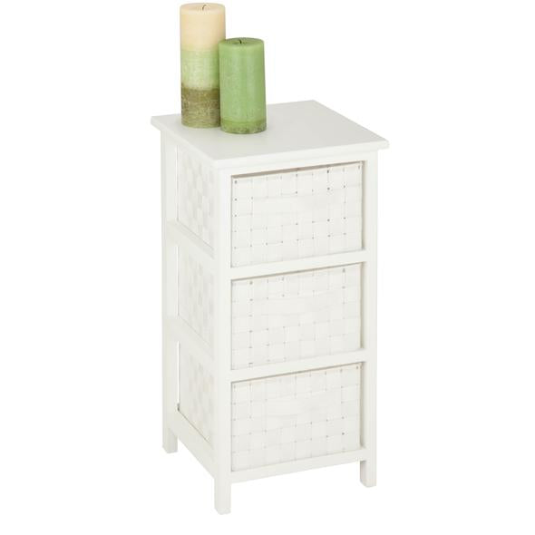 3-Drawer Storage Chest, White KB177