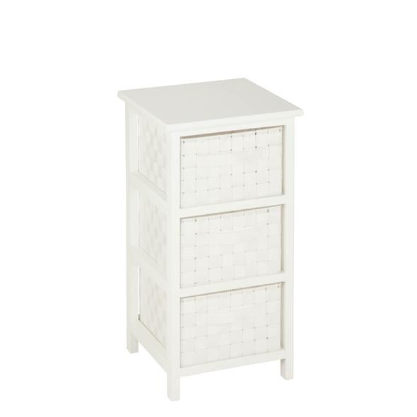 3-Drawer Storage Chest, White KB177