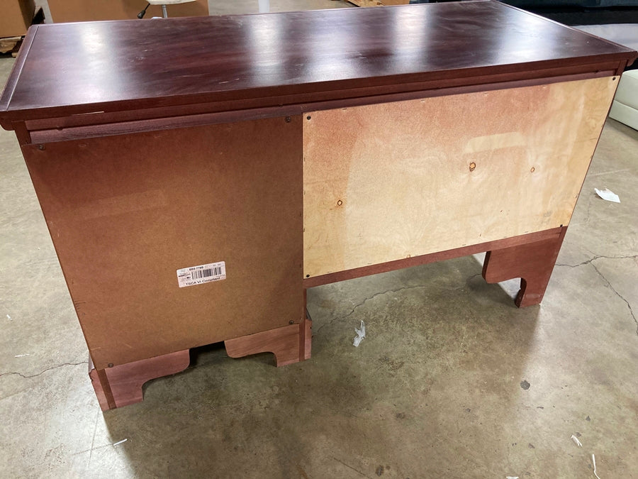 Cherry Margrett Computer  Desk with Hutch (AS IS) OP035