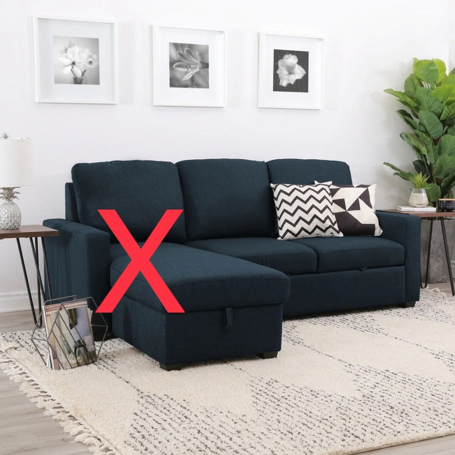 Abbyson Newport Upholstered Sleeper Sectional with Storage AS IS - OP046