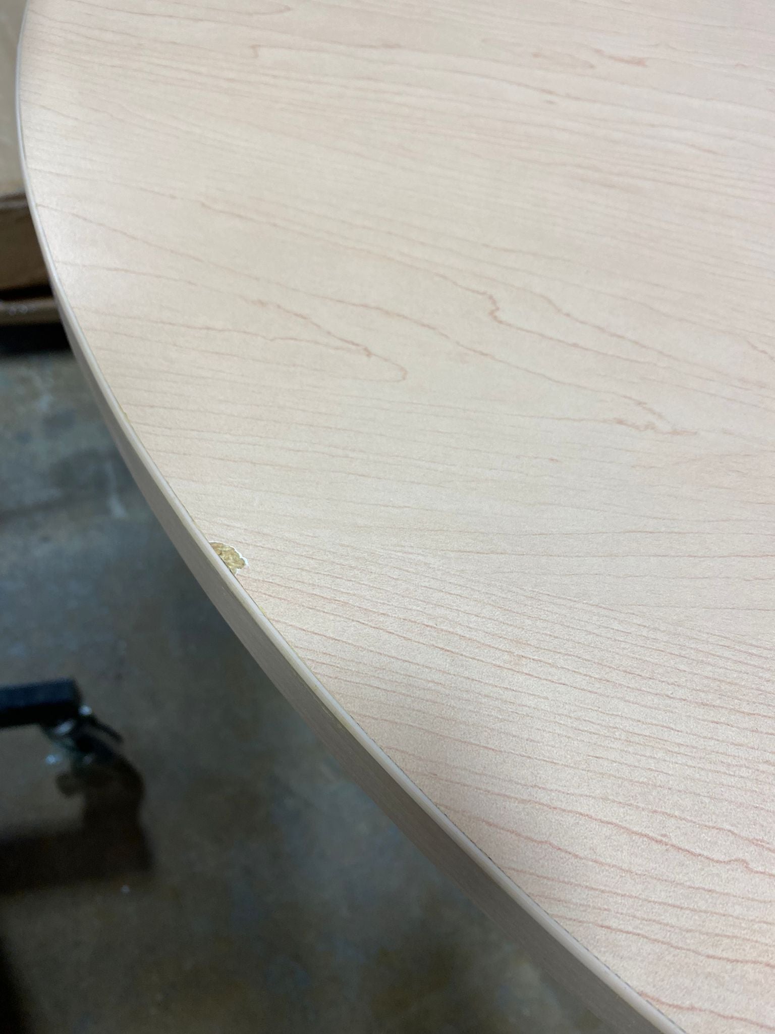 29" H x 42" L x 42" W Maple Mccart Racetrack Meeting Table