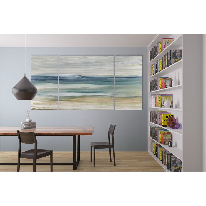 32" H x 64" W x 1.5" D Ocean Breeze 3 Piece on Canvas