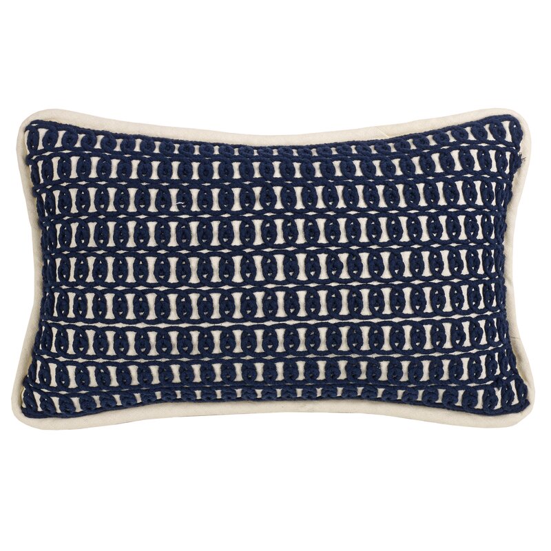 Blue Ogunquit Stripe Small Pillow K8198