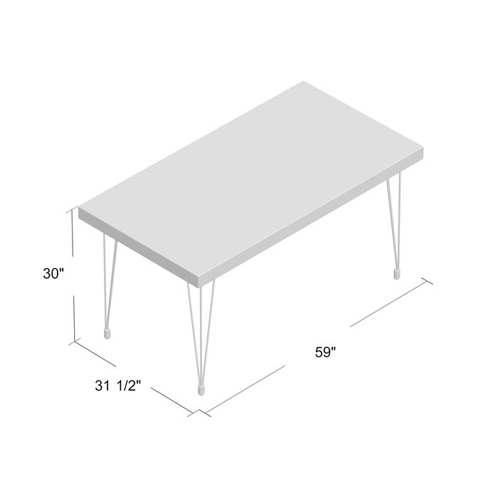 Okemah solid cheap wood dining table