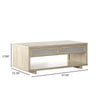 Bishop Oak Olince Sled Coffee Table with Storage, 17.88'' H x 47.38'' L x 23.38'' D