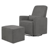 Olive Swivel Glider and Ottoman, Dark Grey (#K1093)