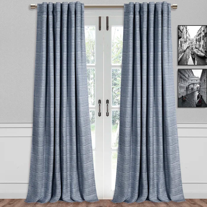52" W x 96" L Ombre Max Blackout Thermal Rod Pocket Curtain Panel, (Set of 2)