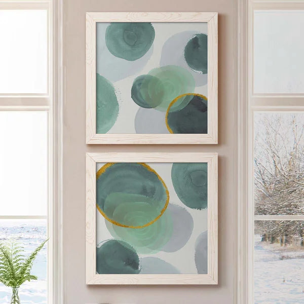 17" H x 34" W x 1.5" D Ontario I - 2 Piece Picture Frame Painting on Canvas