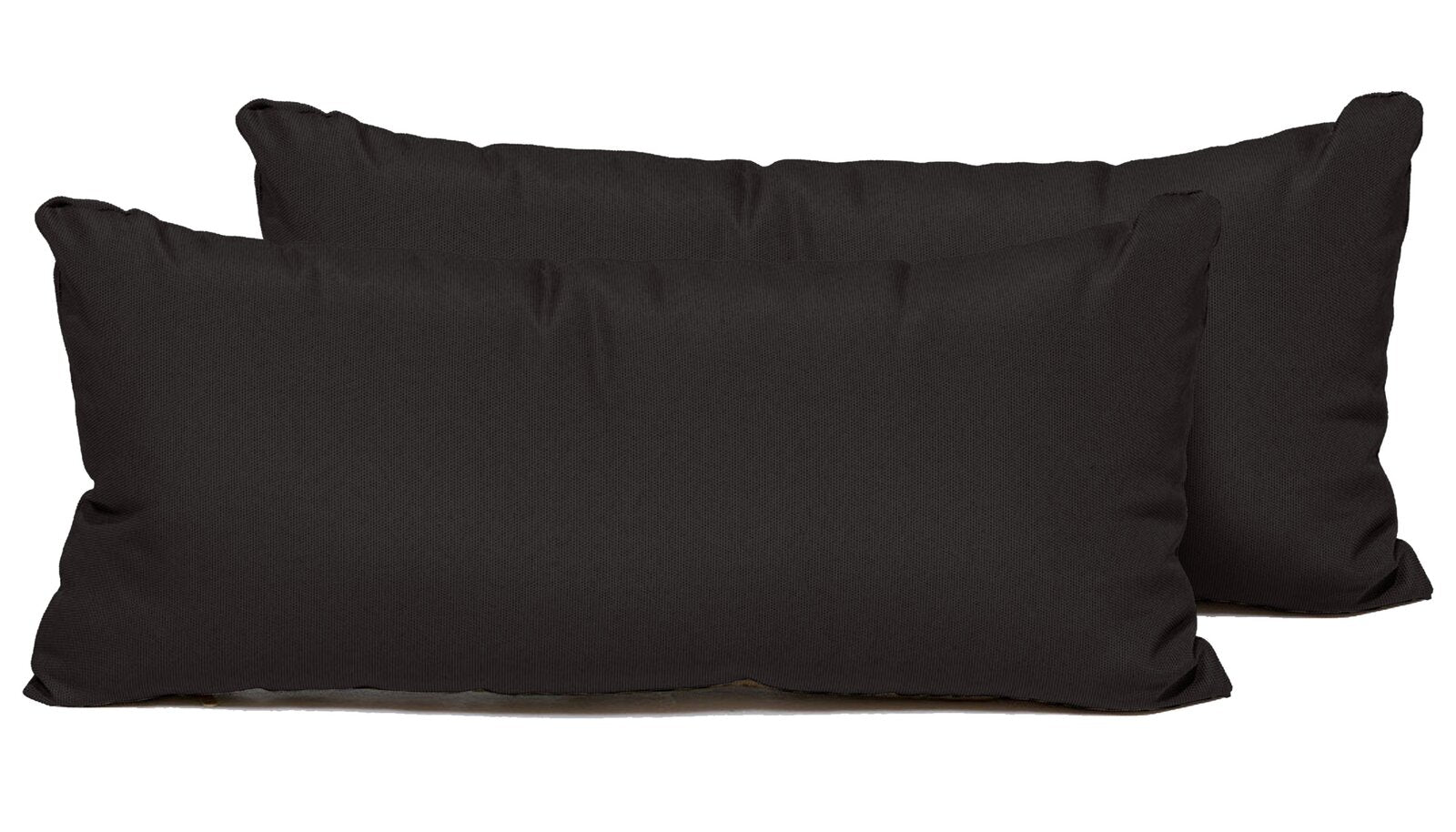 Black Oppenheimer Rectangle Outdoor Lumbar Pillow (Set of 2) SC706