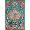 Gonzalez Teal/Rose/Orange Area Rug 3' x 5' #LX3097