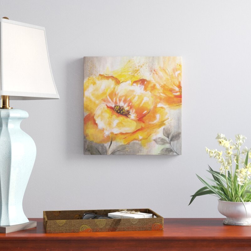 16" H x 16" W x 1.5" D Orange Crush I - Print on Canvas VB215