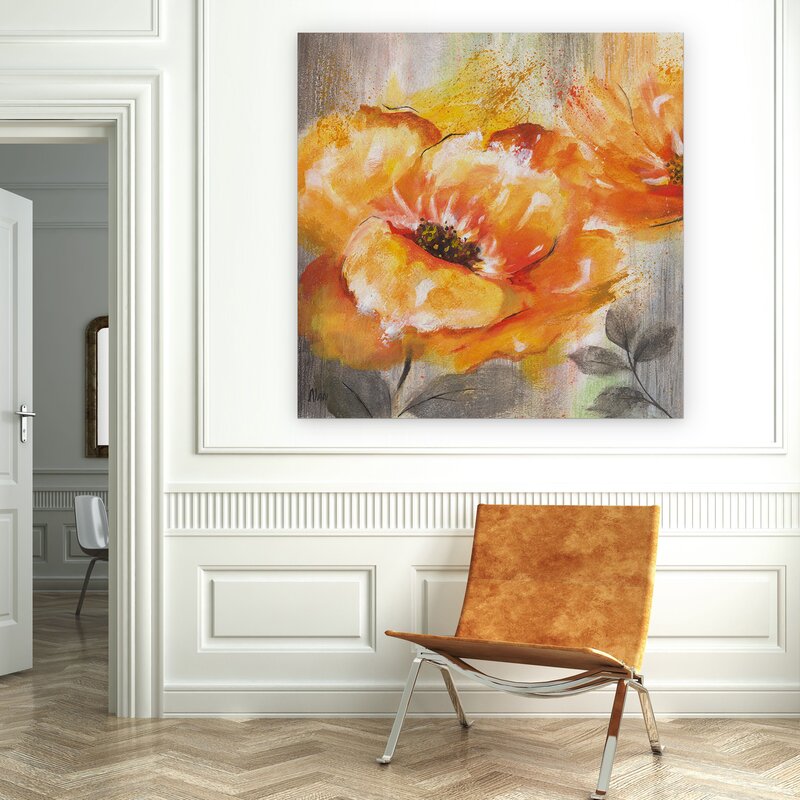 16" H x 16" W x 1.5" D Orange Crush I - Print on Canvas VB215