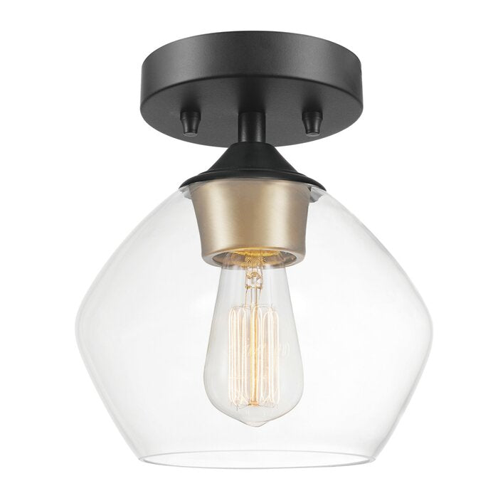 Orhan Glass Semi Flush Mount
