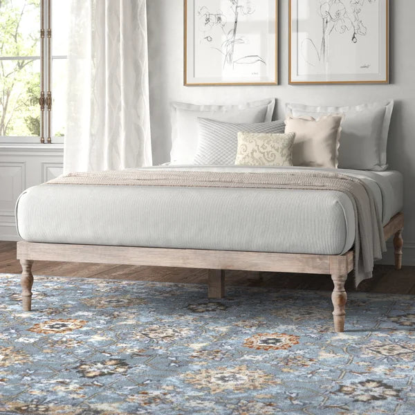 White Wash Orleans Platform Bed