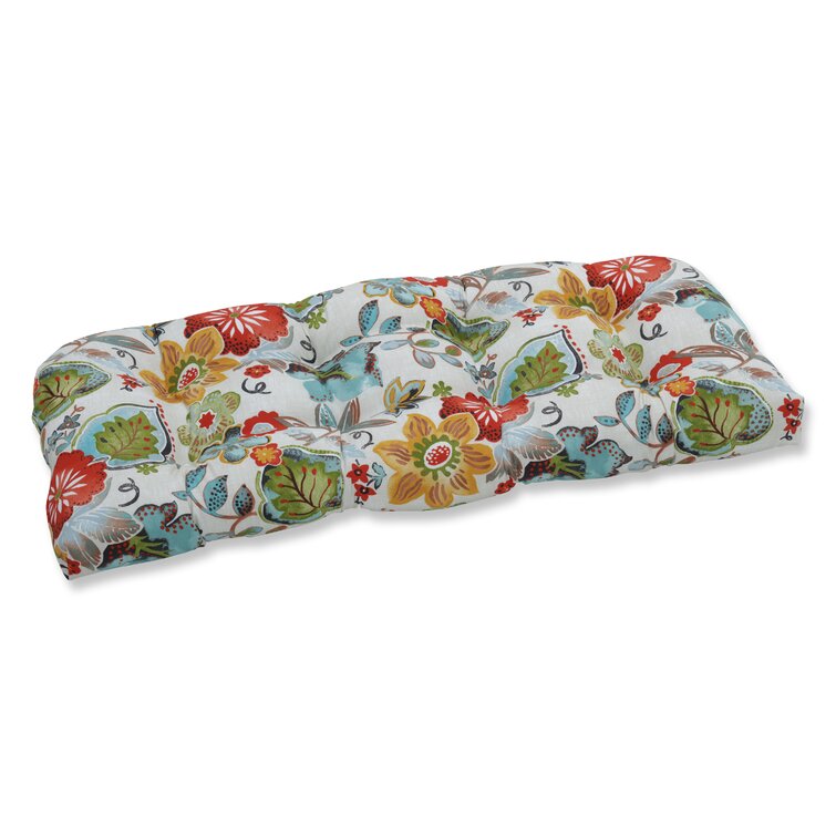 Blue/Green/Red Osian Outdoor Wicker Indoor/Outdoor Bench Cushion pt896