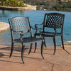 Cayman outdoor cast aluminum chairs (set of 6 in 3 boxes) Dr143