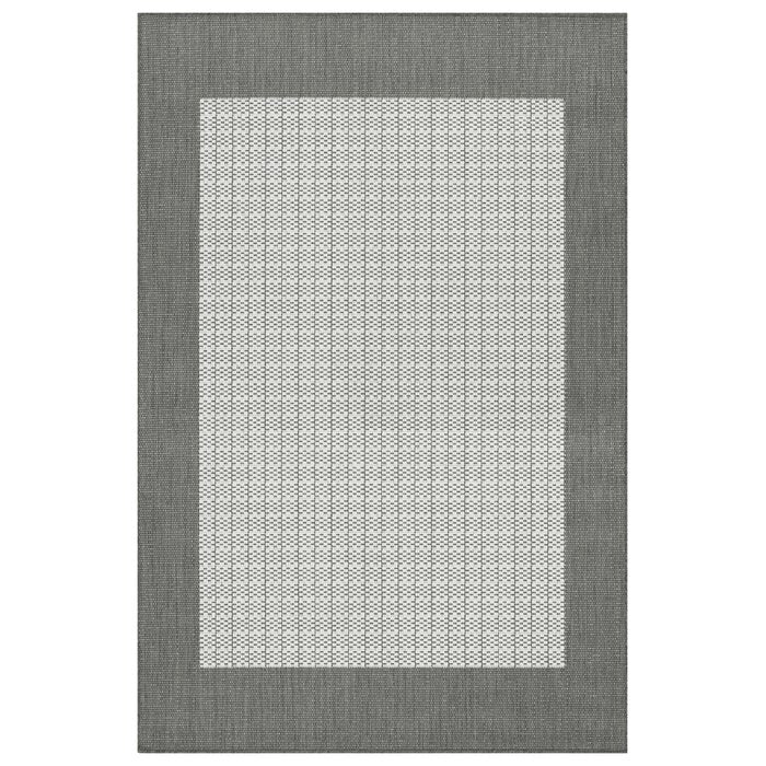 Zachary Checkered Field Gray/White Indoor/Outdoor Area Rug - 5'3" x 7'6" (#566)