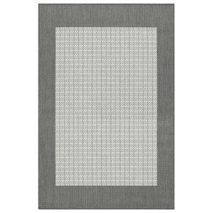 Zachary Checkered Field Gray/White Indoor/Outdoor Area Rug - 5'3" x 7'6" (#566)